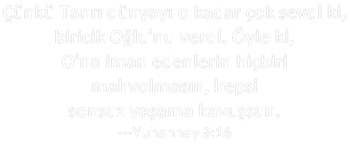 İncil ayeti Yuhanna 3:16